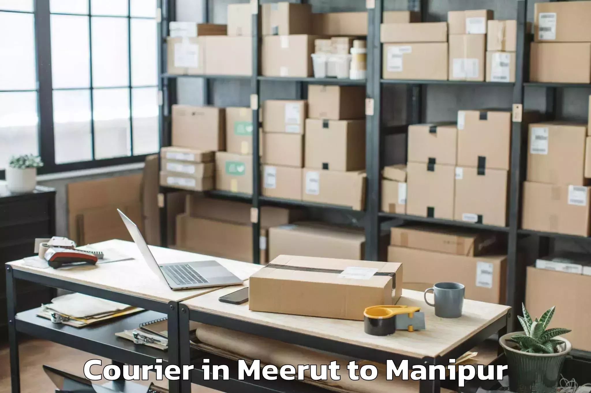 Hassle-Free Meerut to Iiit Senapati Courier